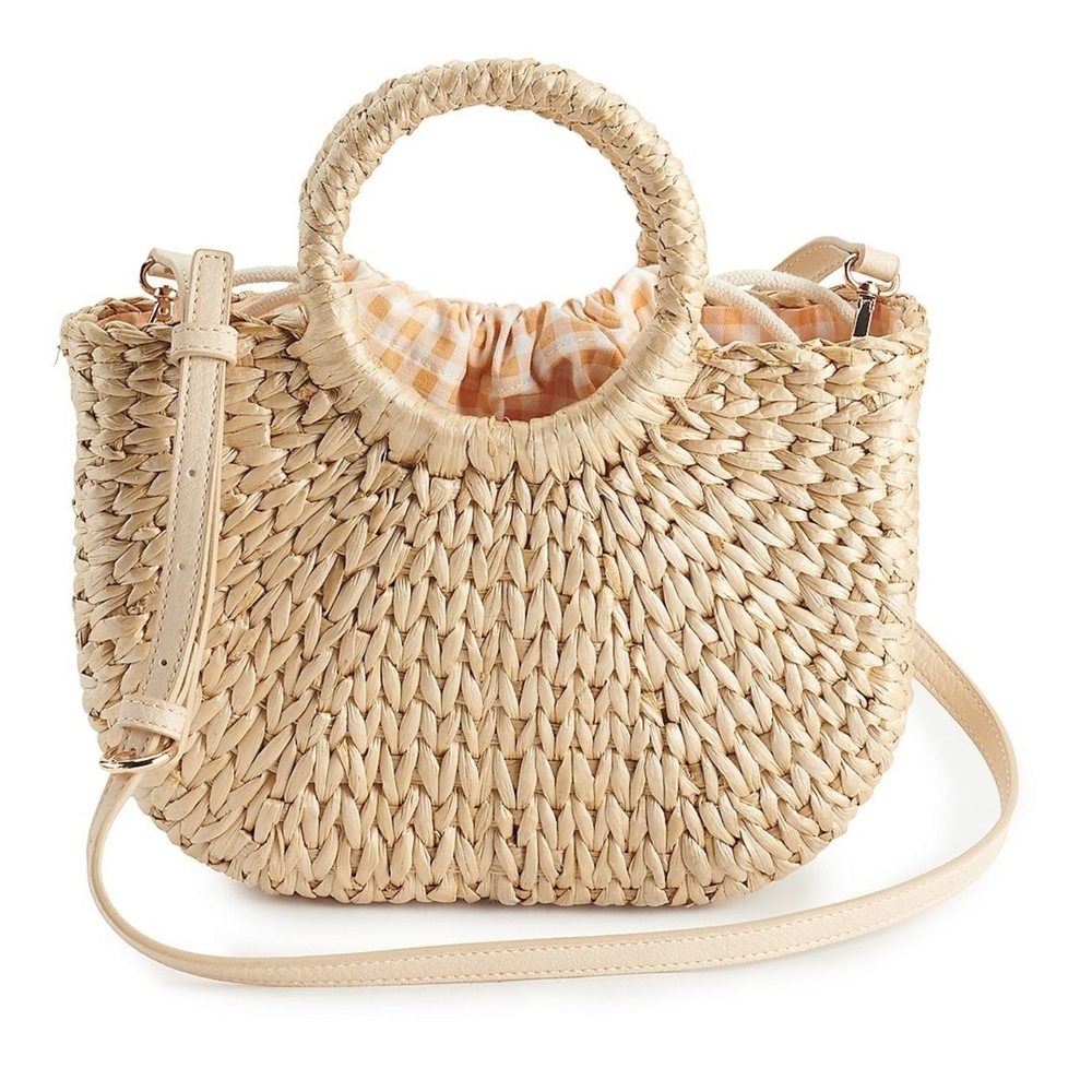LC Lauren Conrad Mini Half Moon Tote Bag